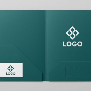 24 Presentation Folder with Business Card Slots and Custom Logo
