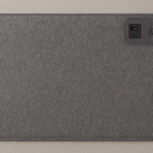 Felt Desk Pad with USB Charging Port and Wireless Charger